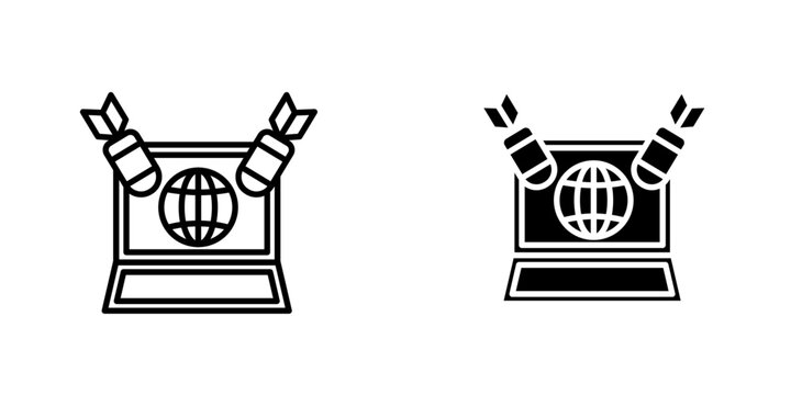 DOS icon Logo Design Vector Template Illustration