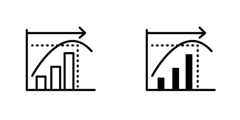 Diminishing returns icon, diminishing returns icon. Trendy modern flat linear vector diminishing returns icon on white background from thin line Diminishing returns collection