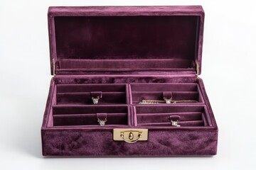 Expensive velvet jewellery box case organizers, Luxurious velvet jewelry box organizers, showcasing elegant compartments for storing and displaying fine jewelry pieces