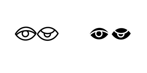 Myasthenia gravis icon, Myasthenia gravis icons in outline and stroke versions