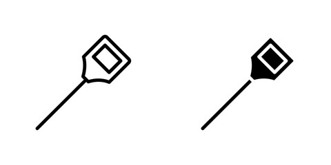 Car dipstick icon, car dipstick icon symbol sign vector design illustration black white color simple flat modern style set