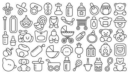 Hand-drawn doodle icon set for web design, a vector illustration collection