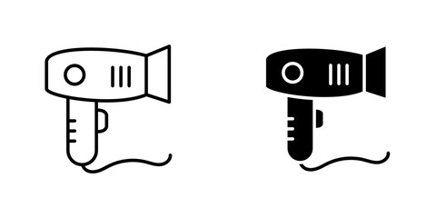 Blow dryer icon, Hair dryer icon in trendy outline style design. Vector illustration isolated on white background.