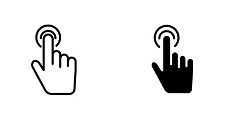 Finger control icon, finger control outline icon.  Thin line icon from artificial intelligence collection. Editable vector isolated on white background