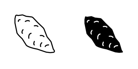 Sweet potato icon isolate white background vector stock illustration. potato vegetable icon vector