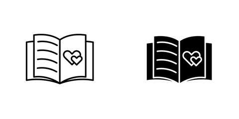 Guests book icon symbol collection on white background.