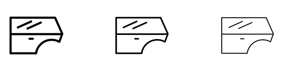 car door icons for web site, mobile application. Logo illustration.