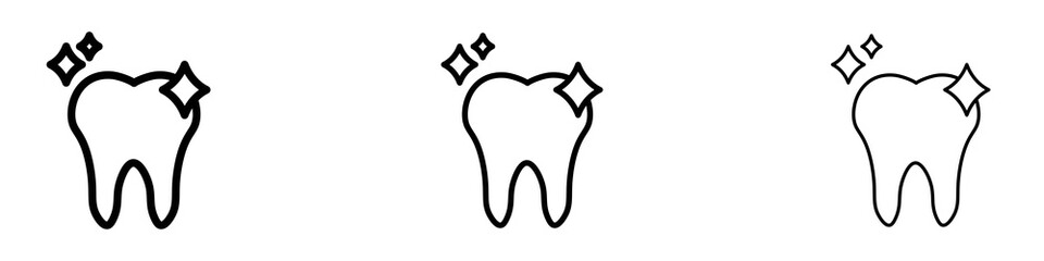 clean tooth icons for web site, mobile application. Logo illustration.