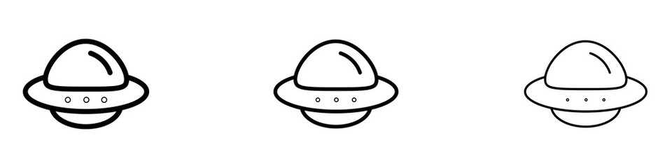 UFO icons for web site, mobile application. Logo illustration.
