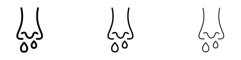 Stuffy nose icons for web site, mobile application. Logo illustration.
