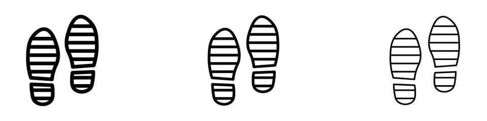 Shoe print icons for web site, mobile application. Logo illustration.
