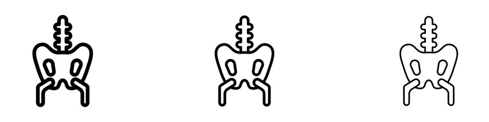 Pelvis icons for web site, mobile application. Logo illustration.