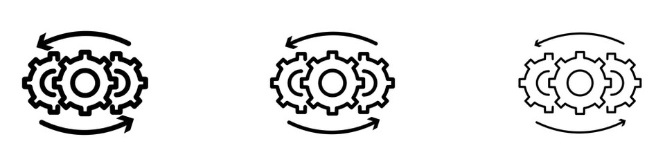 Operation icons for web site, mobile application. Logo illustration.