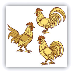 Rooster sketch engraving black and white outline. Scratch board imitation. illustrated in vintage line art style on a white background.