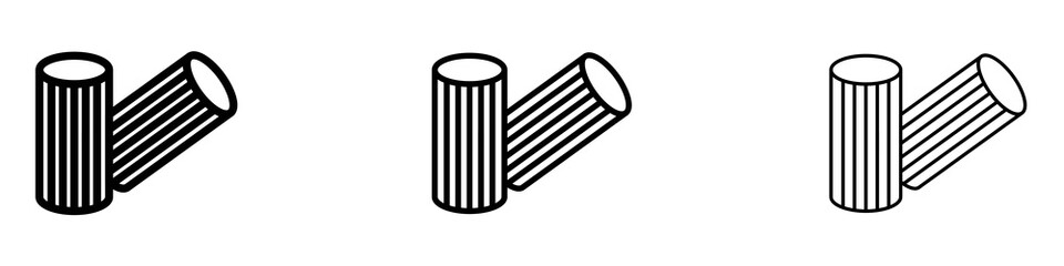 Pasta icons for web site, mobile application. Logo illustration.