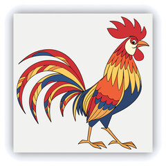 Rooster sketch engraving black and white outline. Scratch board imitation. illustrated in vintage line art style on a white background.