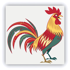 Rooster sketch engraving black and white outline. Scratch board imitation. illustrated in vintage line art style on a white background.