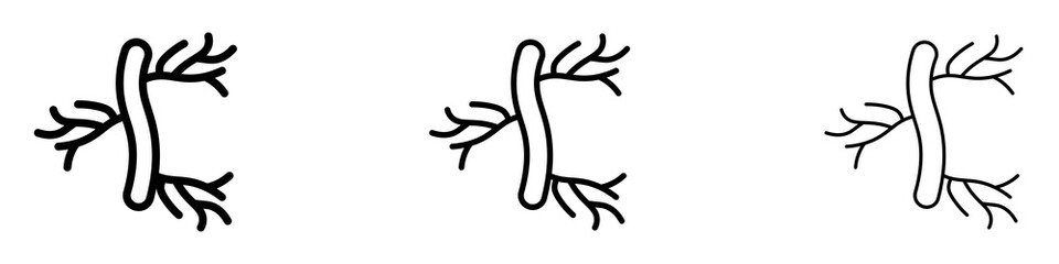 Human artery icons for web site, mobile application. Logo illustration.