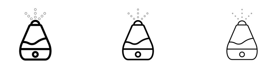 Humidifier icons for web site, mobile application. Logo illustration.