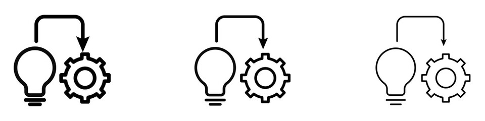 Implement icons for web site, mobile application. Logo illustration.