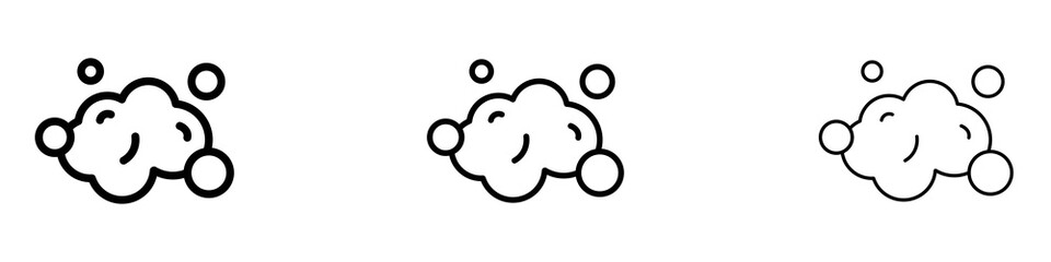 Foam icons for web site, mobile application. Logo illustration.