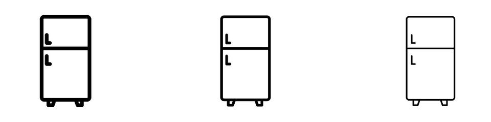 Fridge icons for web site, mobile application. Logo illustration.
