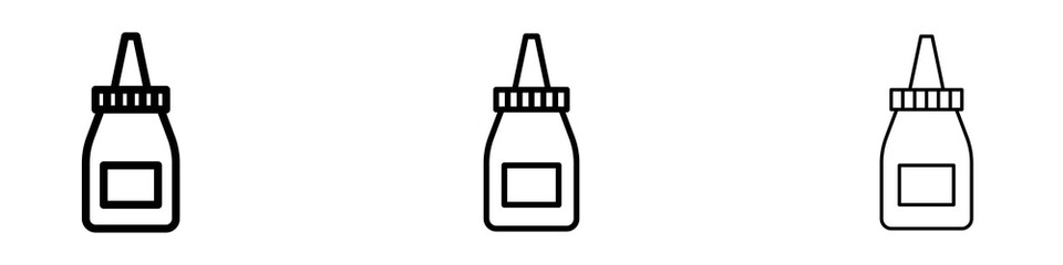 Glue bottle icons for web site, mobile application. Logo illustration.