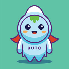 Cute Buto Ijo Indonesian Ghost – Mythical Holiday Character Cartoon Vector Isolated
