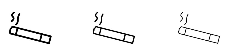 Cigarette icons for web site, mobile application. Logo illustration.