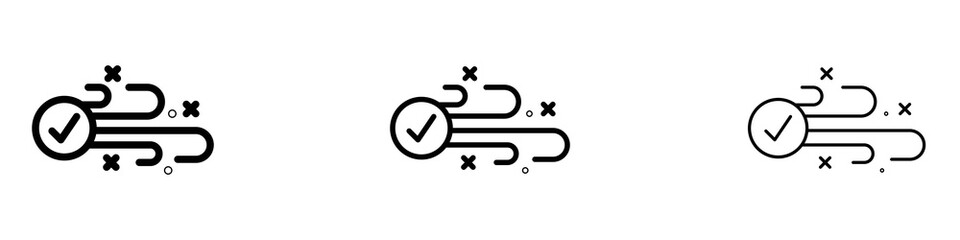 Clean Air icons for web site, mobile application. Logo illustration.