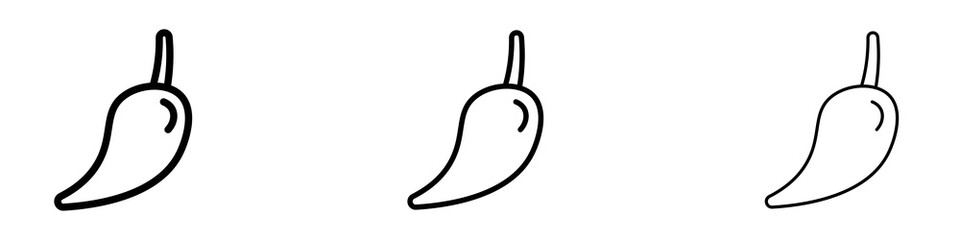 Chilli pepper icons for web site, mobile application. Logo illustration.