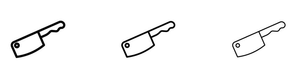 Chopper knife icons for web site, mobile application. Logo illustration.