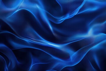 Obraz premium Fluid blue fabric flowing gracefully under light