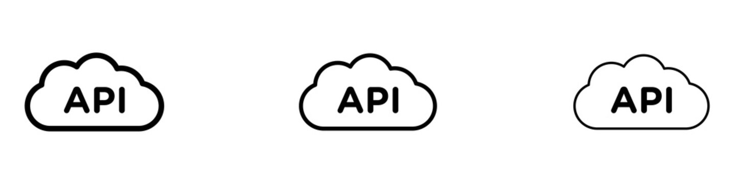 API icons for web site, mobile application. Logo illustration.