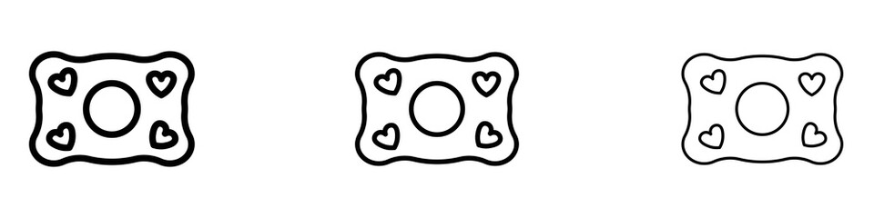 Baby orthopedic pillow icons for web site, mobile application. Logo illustration.