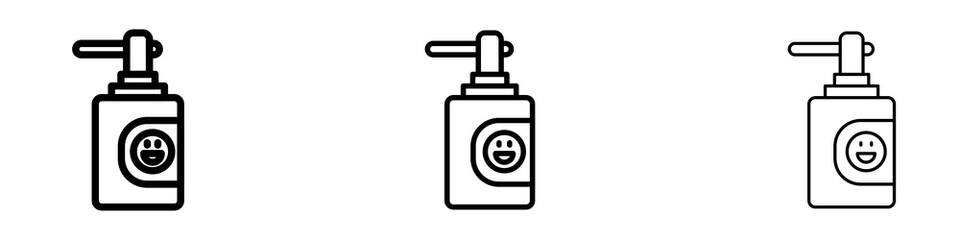 Baby shampoo icons for web site, mobile application. Logo illustration.