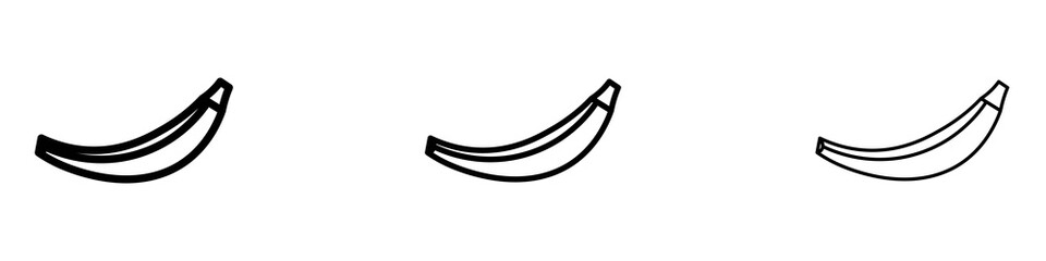 Banana icons for web site, mobile application. Logo illustration.
