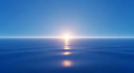 Obraz premium A tranquil sunrise over the ocean