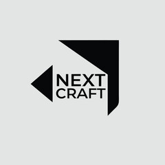 Naklejka premium modern-logo-for--next-craft---geometric-icon-resem.eps