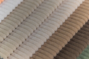 Colorful Corduroy Fabric Swatches