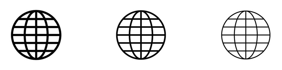 Web icons. Thin linear graphic pictogram for website