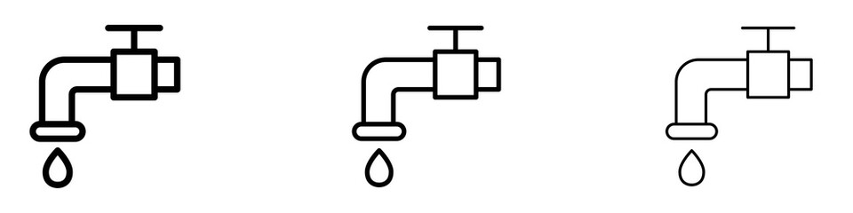 Tap icons. Thin linear graphic pictogram for website