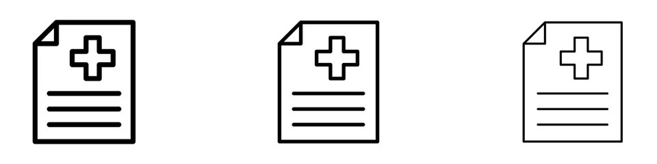 Fototapeta premium Report card icons. Thin linear graphic pictogram for website