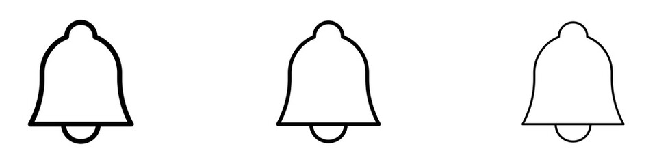 Notification icons. Thin linear graphic pictogram for website
