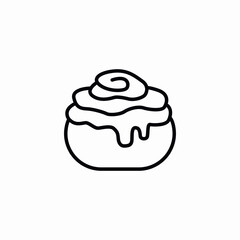 cinnamon roll icon sign vector