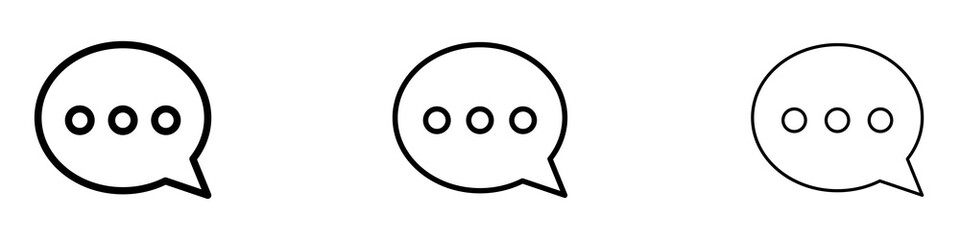 Chat icons. Thin linear graphic pictogram for website