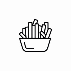 french fries icon sign vector