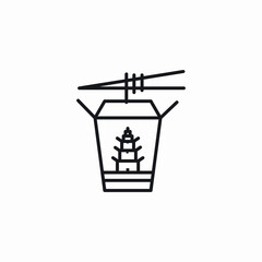 noodle box icon sign vector