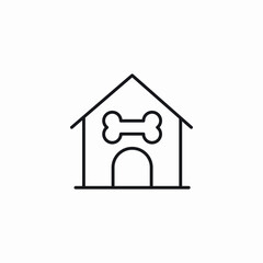 pet house icon sign vector