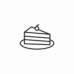 piece of cake icon sign vector